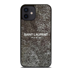 SAINT LAURENT PARIS RASFUR FABRIC iPhone 12 Mini Case Cover SAINT LAURENT PARIS RASFUR FABRIC iPhone 12 Mini Case Cover