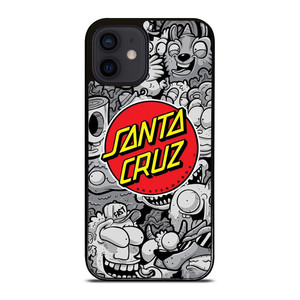 SANTA CRUZ SKATEBOARD DOODLE CARTOON iPhone 12 Mini Case Cover SANTA CRUZ SKATEBOARD DOODLE CARTOON iPhone 12 Mini Case Cover