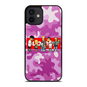 SUPREME THE SIMPSONS CAMO PURPLE iPhone 12 Mini Case Cover SUPREME THE SIMPSONS CAMO PURPLE iPhone 12 Mini Case Cover
