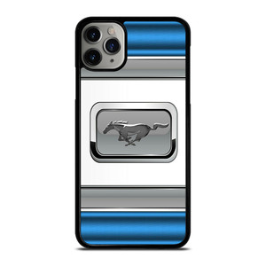 FORD MUSTANG BLUE METAL EMBLEM iPhone 11 Pro Max Case Cover