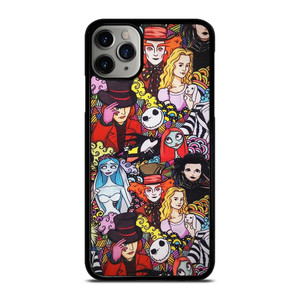 TIM BURTON HORROR MOVIE COLLAGE iPhone 11 Pro Max Case Cover