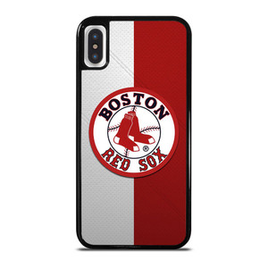 BOSTON RED SOX LEATHER LOGO iPhone X / XS Case Cover