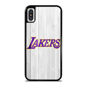 LOS ANGELES LA LAKERS WHITE WOOD iPhone X / XS Case Cover