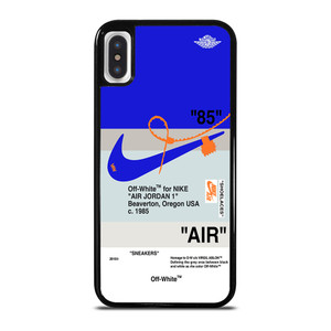 NIKE AIR JORDAN 1 OFF WHITE BLUE iPhone X / XS Case Cover