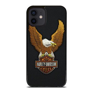 HARLEY DAVIDSON MOTORCYCLES LEATHER EMBOSS  iPhone 12 Mini Case Cover