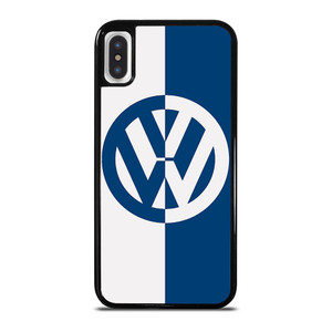 VW VOLKSWAGEN SLICED BLUE LOGO iPhone X / XS Case Cover