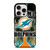 MIAMI DOLPHINS STRIPE NFL LOGO iPhone 15 Pro Case Cover