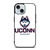 UCONN HUSKIES WHITE LOGO iPhone 15 Case Cover
