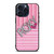 ROXY PINK STRIPE EMBLEM iPhone 15 Pro Max Case Cover