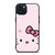 HELLO KITTY FLAT ART PINK  iPhone 15 Plus Case Cover