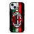 AC MILAN FOOTBALL TEAM FLAG iPhone 15 Case Cover
