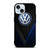 VW VOLKSWAGEN BLUE CARBON EMBLEM iPhone 15 Case Cover