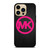 MK MICHAEL KORS PINK WOOD LOGO iPhone 14 Pro Max Case Cover MK MICHAEL KORS PINK WOOD LOGO iPhone 14 Pro Max Case Cover