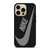 NIKE GREY BLACK LOGO iPhone 14 Pro Max Case Cover NIKE GREY BLACK LOGO iPhone 14 Pro Max Case Cover