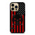 PUNISHER RED BLACK AMERICAN FLAG iPhone 14 Pro Max Case Cover