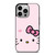 HELLO KITTY FLAT ART PINK iPhone 14 Pro Case Cover