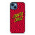 SANTA CRUZ SKATEBOARD WAVY RED iPhone 14 Case Cover