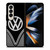 VW VOLKSWAGEN BLACK CHROME EMBLEM Samsung Galaxy Z Fold 4 Case Cover