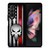 THE PUNISHER AMERICAN FLAG METAL Samsung Galaxy Z Fold 3 Case Cover