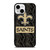 NEW ORLEANS SAINTS FOOTBALL ABSTRACT LINE iPhone 13 Mini Case Cover