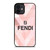 FENDI ROMA PINK TAPESTRY LOGO iPhone 12 Mini Case Cover