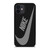 NIKE GREY BLACK LOGO iPhone 12 Mini Case Cover NIKE GREY BLACK LOGO iPhone 12 Mini Case Cover