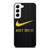 NIKE JUST DO IT WOOD LOGO YELLOW Samsung Galaxy S22 Case Cover