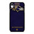 BALTIMORE RAVENS NFL LEATHER LOGO iPhone XR Case Cover