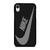 NIKE GREY BLACK LOGO iPhone XR Case Cover