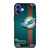 MIAMI DOLPHINS FOOTBALL METAL LOGO 2 iPhone 16 Case Cover MIAMI DOLPHINS FOOTBALL METAL LOGO 2 iPhone 16 Case Cover