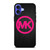 MK MICHAEL KORS PINK WOOD LOGO iPhone 16 Case Cover MK MICHAEL KORS PINK WOOD LOGO iPhone 16 Case Cover