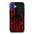 PUNISHER RED BLACK AMERICAN FLAG iPhone 16 Case Cover