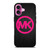 MK MICHAEL KORS PINK WOOD LOGO iPhone 16 Plus Case Cover MK MICHAEL KORS PINK WOOD LOGO iPhone 16 Plus Case Cover