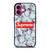SUPREME MARBLE TEXTURE iPhone 16 Plus Case Cover