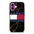 TOMMY HILFIGER BLACK GOLD MARBLE iPhone 16 Plus Case Cover