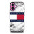 TOMMY HILFIGER WHITE MARBLE iPhone 16 Plus Case Cover