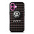 VW VOLKSWAGEN GTI METAL EMBLEM iPhone 16 Plus Case Cover