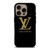 LOUIS VUITTON LV LOGO BLACK GOLD iPhone 16 Pro Case Cover LOUIS VUITTON LV LOGO BLACK GOLD iPhone 16 Pro Case Cover