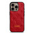 LOUIS VUITTON LV LOGO RED LEATHER iPhone 16 Pro Case Cover LOUIS VUITTON LV LOGO RED LEATHER iPhone 16 Pro Case Cover