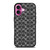 COACH BLACK GREY PATTERN LOGO iPhone 16 Plus Case Cover