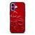 DIOR RED EMBOSS EMBLEM iPhone 16 Plus Case Cover