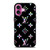 LOUIS VUITTON LOGO LV BLACK RAINBOW iPhone 16 Plus Case Cover