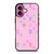 LOUIS VUITTON LV LOGO PINK iPhone 16 Plus Case Cover LOUIS VUITTON LV LOGO PINK iPhone 16 Plus Case Cover