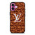 LOUIS VUITTON LV PARIS PATTERN LOGO BROWN iPhone 16 Plus Case Cover LOUIS VUITTON LV PARIS PATTERN LOGO BROWN iPhone 16 Plus Case Cover