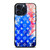 LOUIS VUITTON LV LOGO PATTERN BLUE RED iPhone 15 Pro Max Case Cover