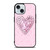 LOUIS VUITTON LOGO PINK HEART DIAMOND iPhone 15 Case Cover