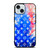 LOUIS VUITTON LV LOGO PATTERN BLUE RED iPhone 15 Case Cover