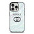 GUCCI LOGO EMBLEM ON BLUE LIQUID iPhone 15 Pro Case Cover