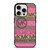 MICHAEL KORS PINK STRIP LOGO iPhone 15 Pro Case Cover