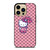 HELLO KITTY GUCCI PINK PATTERN LOGO iPhone 14 Pro Max Case Cover